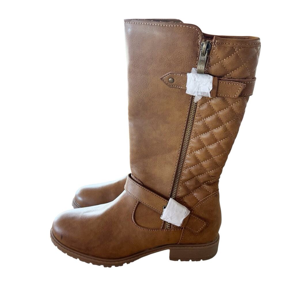 Mia Girl Bessi Boots Quilted Brown Riding Size 5‎ - Picture 2 of 7
